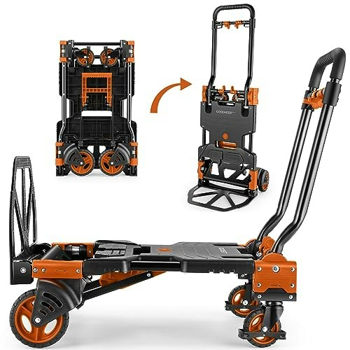 330lb Folding Convertible Hand Truck Dolly: $100.29