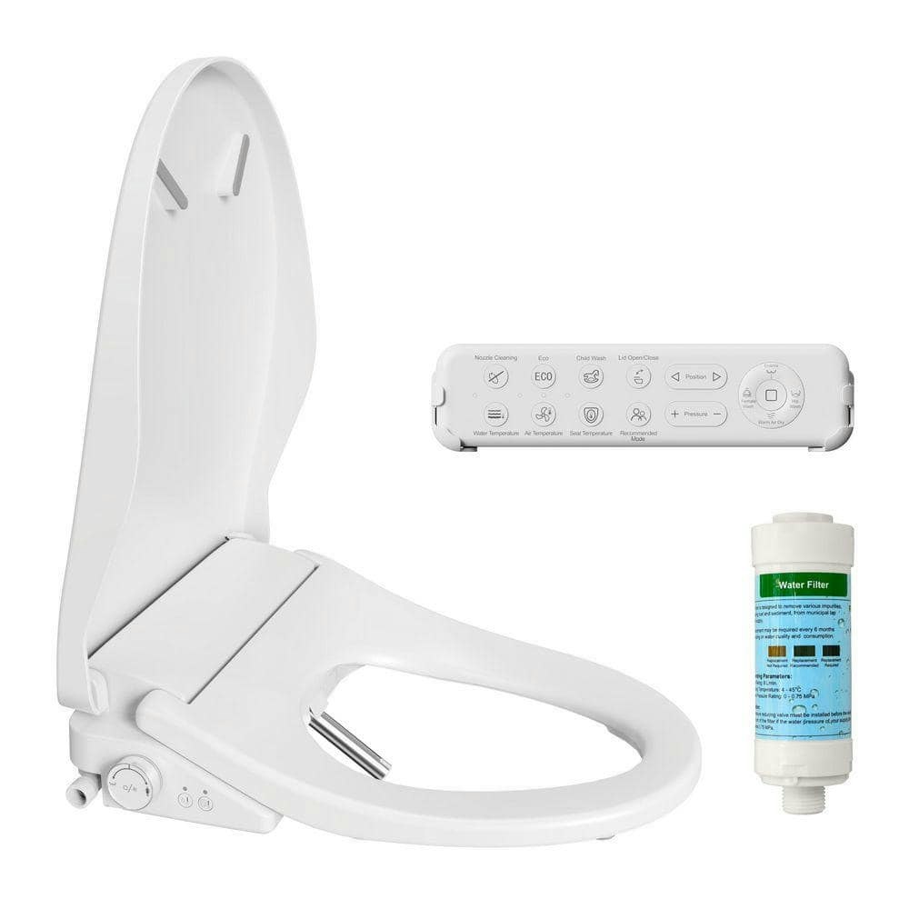 Elongated Smart Eco Bidet Toilet Seat with Tank: $337.86