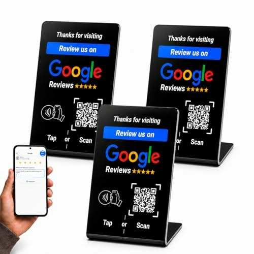 NFC Tap Google Review Stand 3-Pack: $39.09 NFC Tap Google Review Stand 3-Pack: $39.09
