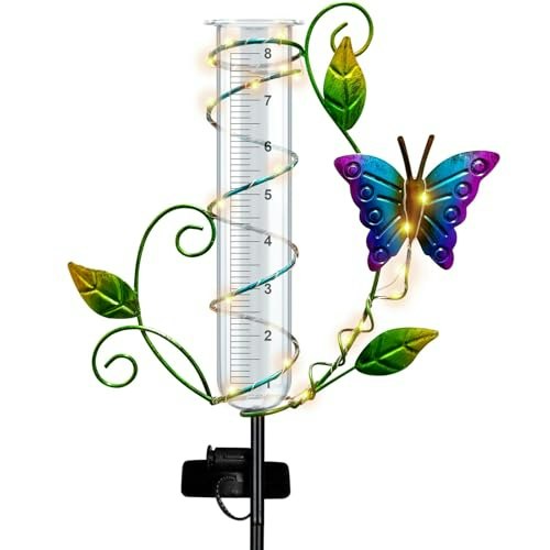 Buaro Butterfly Solar Rain Gauge: $20.39