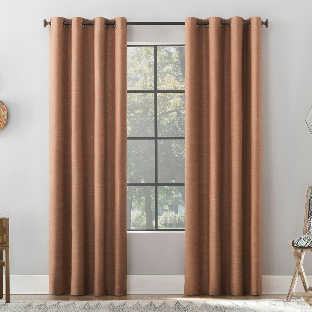 50"x63" Textured Linen Blend Blackout Curtain Panel: $15.89 50"x63" Textured Linen Blend Blackout Curtain Panel: $15.89