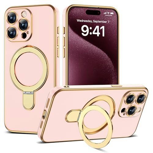 Etpesok Plating Case with Stand for iPhone 15 Pro: $25.49 Etpesok Plating Case with Stand for iPhone 15 Pro: $25.49