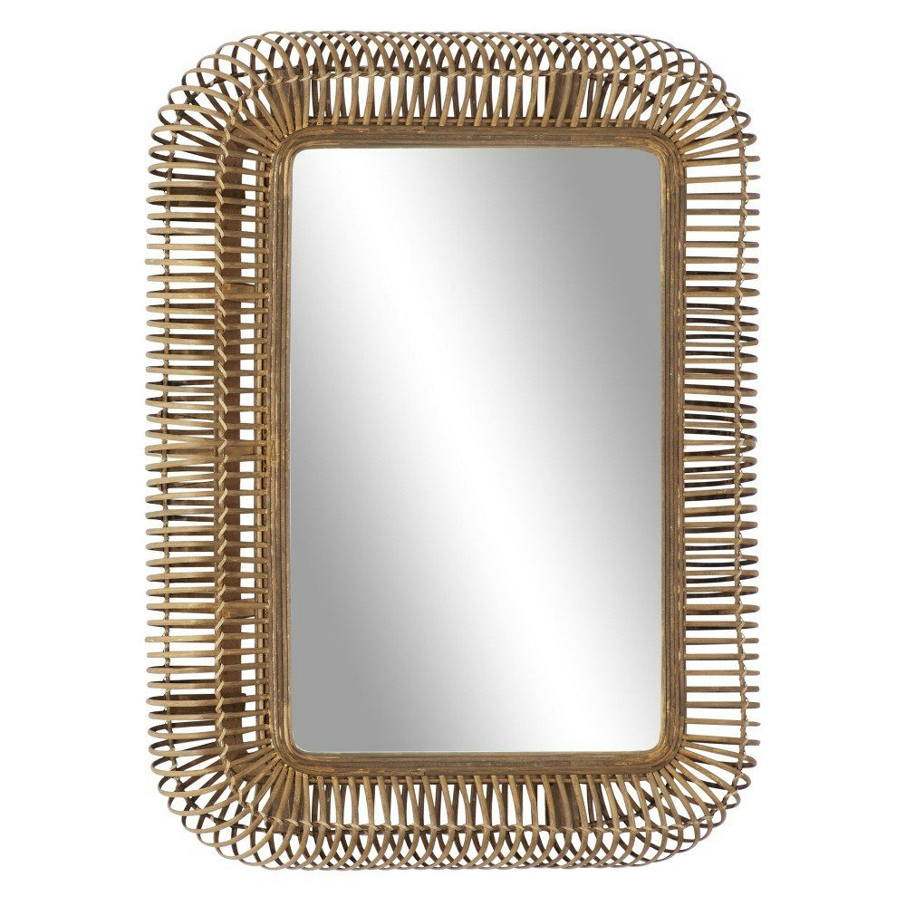 Olivia & May Rattan Rectangular Wall Mirror: $168.99 Olivia & May Rattan Rectangular Wall Mirror: $168.99