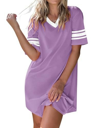 Ekouaer Cotton Short Sleeve Nightgown: $14.98