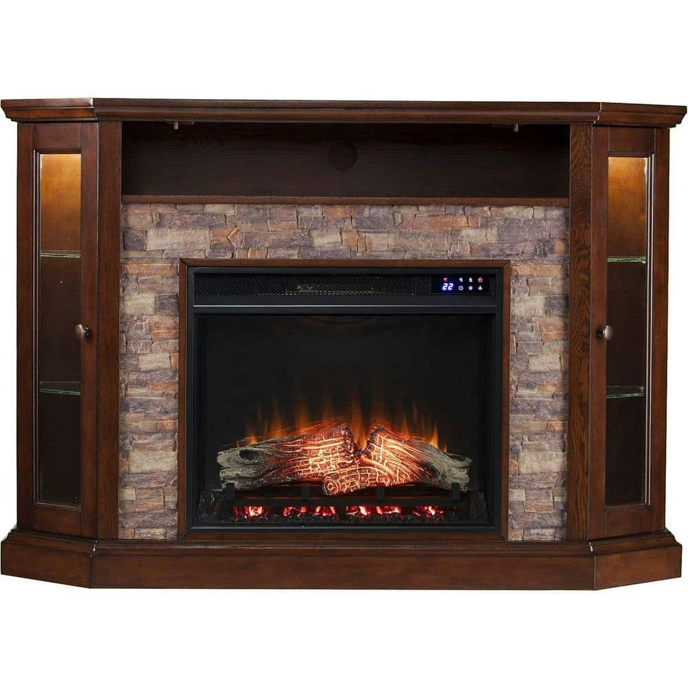 52-Inch Freestanding Wooden Electric Fireplace TV Stand: $909.90