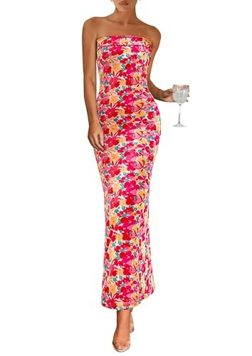 Prettygarden Women's Floral Strapless Maxi Dress: $26.82 Prettygarden Women's Floral Strapless Maxi Dress: $26.82