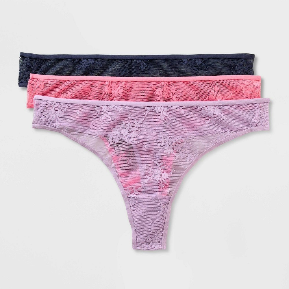 Wild Fable Women's Lace Thong Underwear 3-Pack: $7.50 Wild Fable Women's Lace Thong Underwear 3-Pack: $7.50