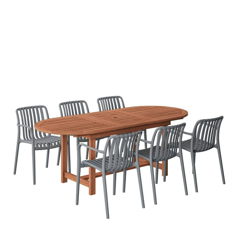 Amazonia Beijo 7-Piece Oval Outdoor Patio Dining Set: $1,019.99 Amazonia Beijo 7-Piece Oval Outdoor Patio Dining Set: $1,019.99