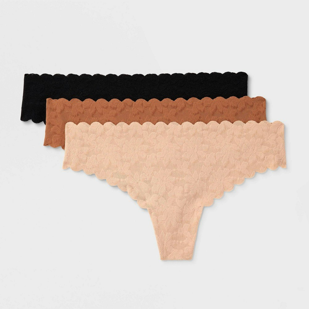 Auden Women's Invisible Edge Lace Thong 3-Pack: $15 Auden Women's Invisible Edge Lace Thong 3-Pack: $15
