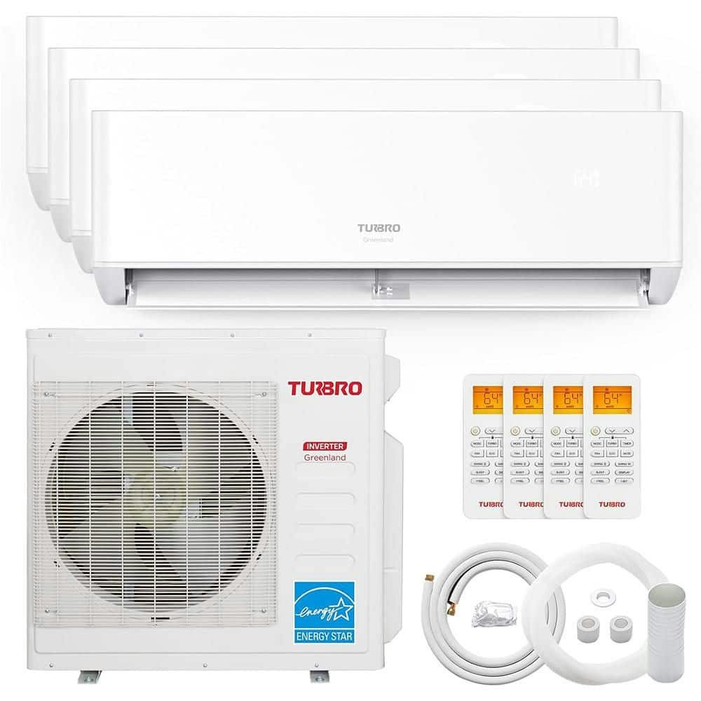 36,000BTU 4-Zone 22.5 SEER2 Ductless Inverter Mini Split AC and Heating System: $2,711.30