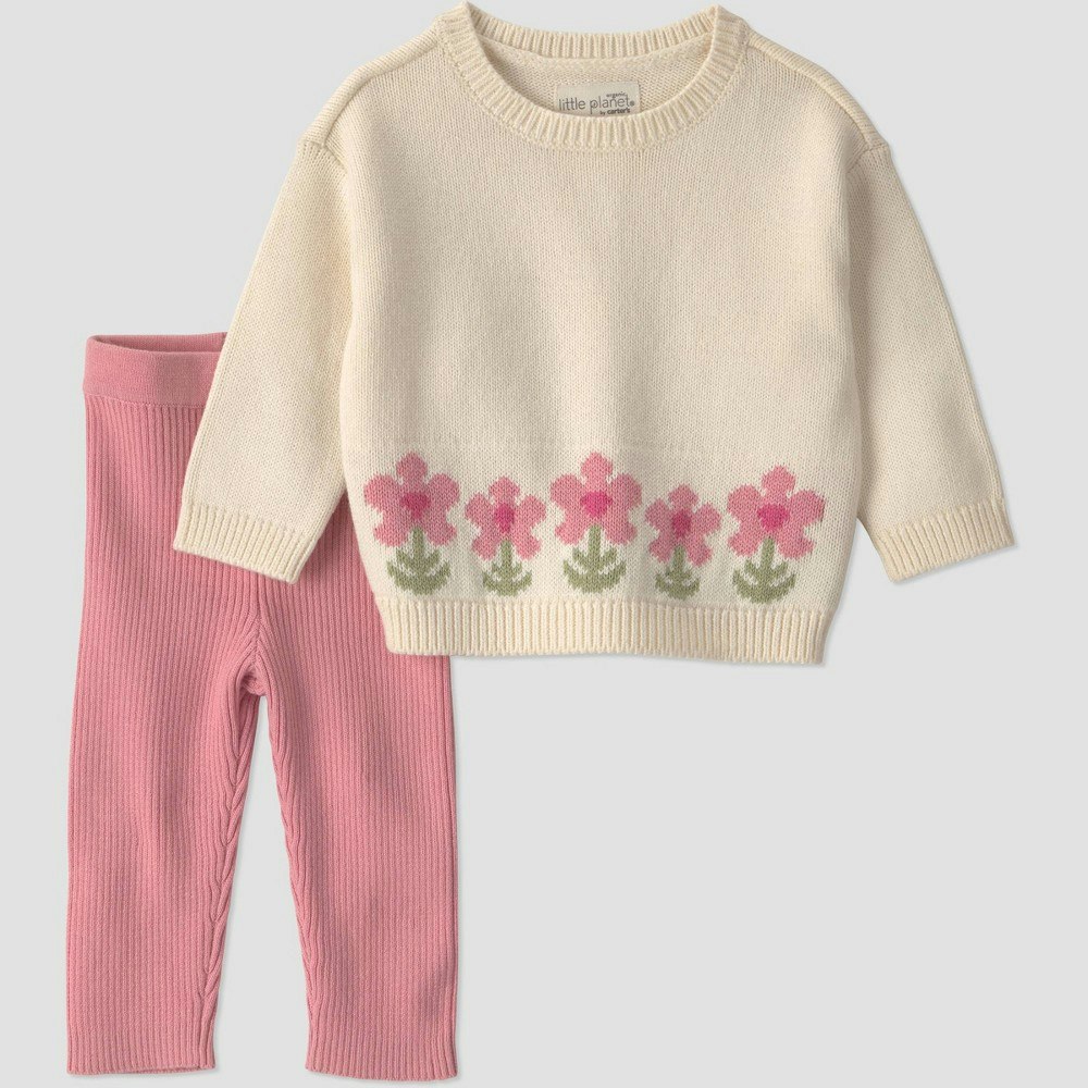 Little Planet by Carter's Baby Girls' 2-Piece Flower Sweater and Pants Set: $28 Little Planet by Carter's Baby Girls' 2-Piece Flower Sweater and Pants Set: $28