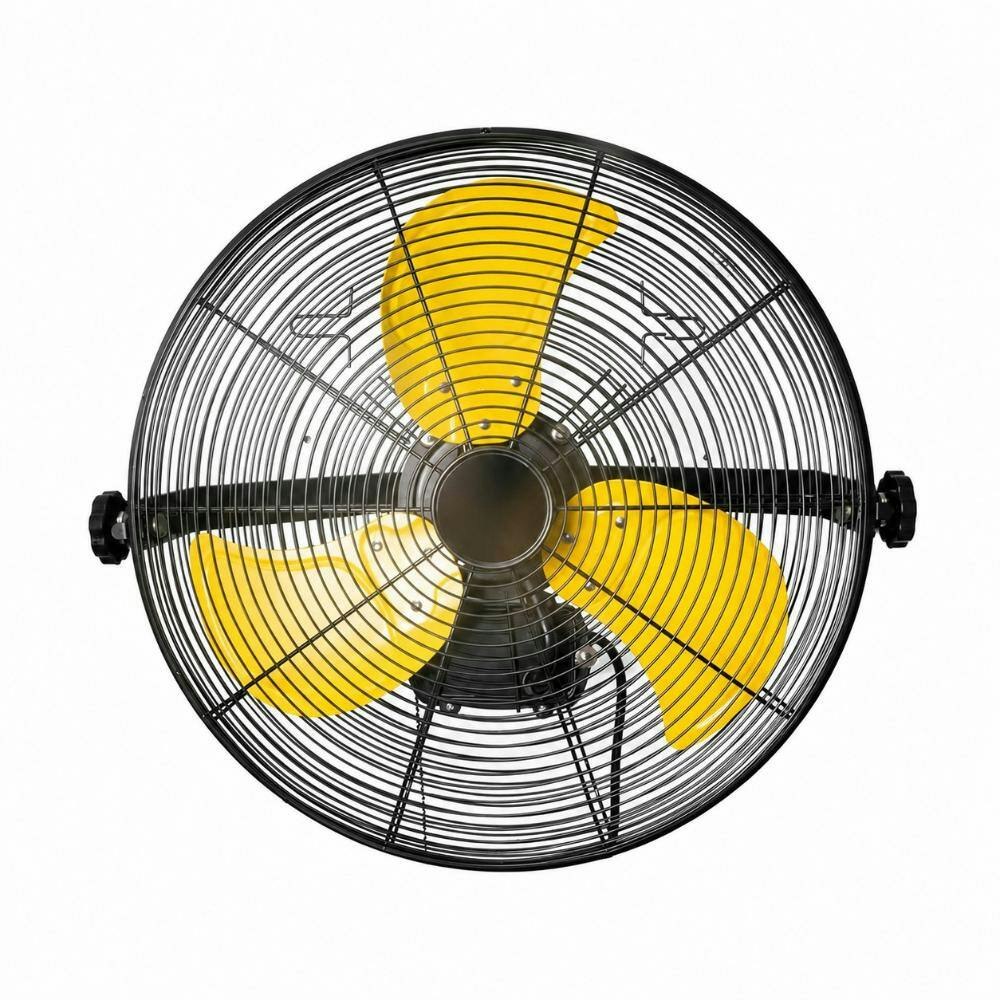 18-Inch Yellow Outdoor Wall-Mounted Fan: $85.99 18-Inch Yellow Outdoor Wall-Mounted Fan: $85.99