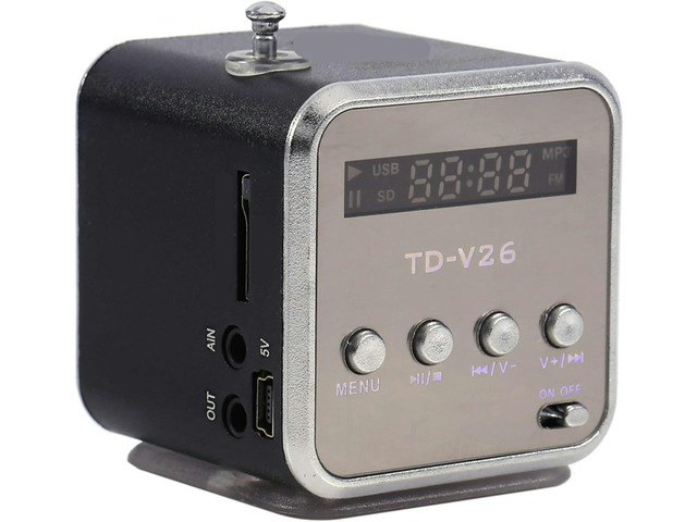 Yoidesu TD-V26 Portable FM Radio Mini Speaker: $28.88 Yoidesu TD-V26 Portable FM Radio Mini Speaker: $28.88