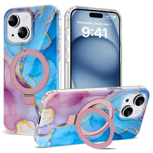 Etpesok Marble Case for iPhone 15 Plus with Stand: $23.79 Etpesok Marble Case for iPhone 15 Plus with Stand: $23.79