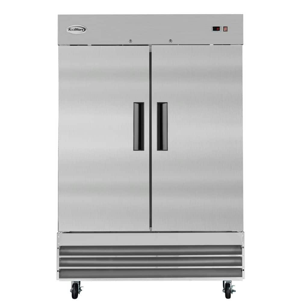 47-Cubic Foot 2-Door Commercial Stainless Steel Reach-In Refrigerator: $2,720