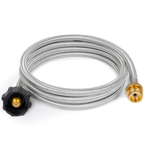 Shinestar 8-Foot Stainless Steel Braided Propane Tank Hose Adapter: $20.39