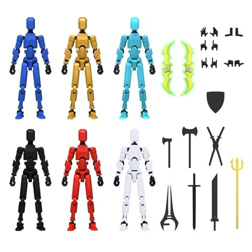 MerryXD T13 Dummy 3D Action Figure 6-Pack: $21.24