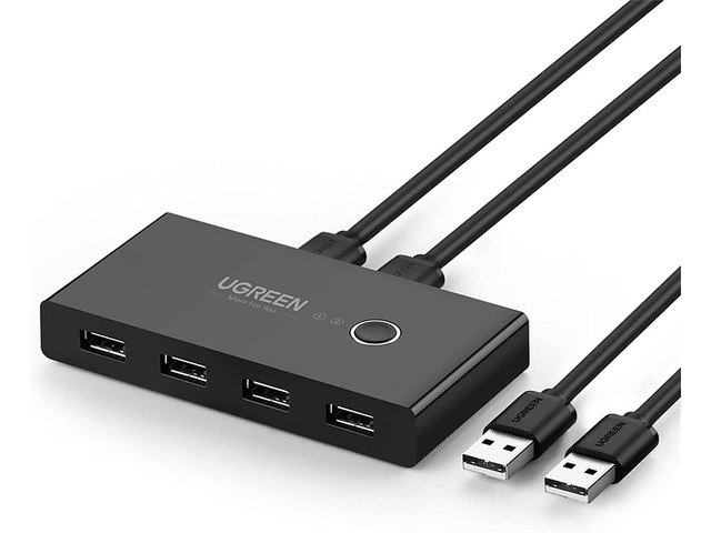Ugreen 2-Computer 4-Port USB 2.0 Switch Selector Hub: $34.62