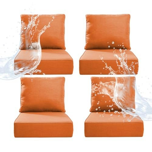 Artfurniz 24" x 24" x 6" Outdoor Chair Cushion 4-Pack: $260.09