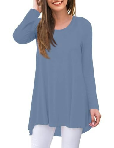 Awuliffan Women's Long Sleeve Round Neck Tunic Top: $12.74 Awuliffan Women's Long Sleeve Round Neck Tunic Top: $12.74