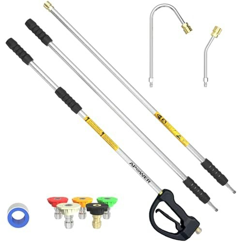 Apower 9-Foot Pressure Washer Extension Wand and Gutter Cleaner: $62.04 Apower 9-Foot Pressure Washer Extension Wand and Gutter Cleaner: $62.04