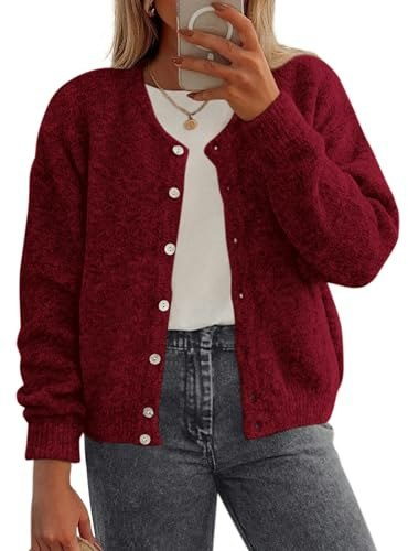 Prettygarden Women's Long Sleeve Button Down Knit Cardigan: $26.99 Prettygarden Women's Long Sleeve Button Down Knit Cardigan: $26.99