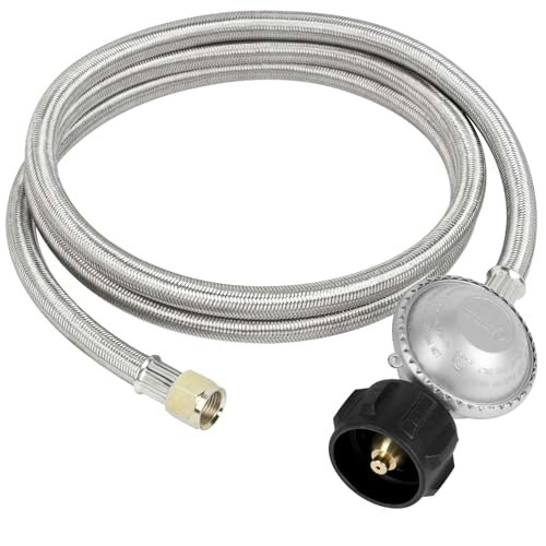 Shinestar 6-Foot Stainless Steel Braided Propane Regulator Hose: $18.68