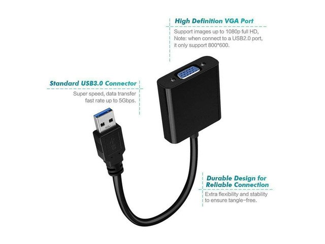 USB 3.0 to VGA Adapter: $31.10