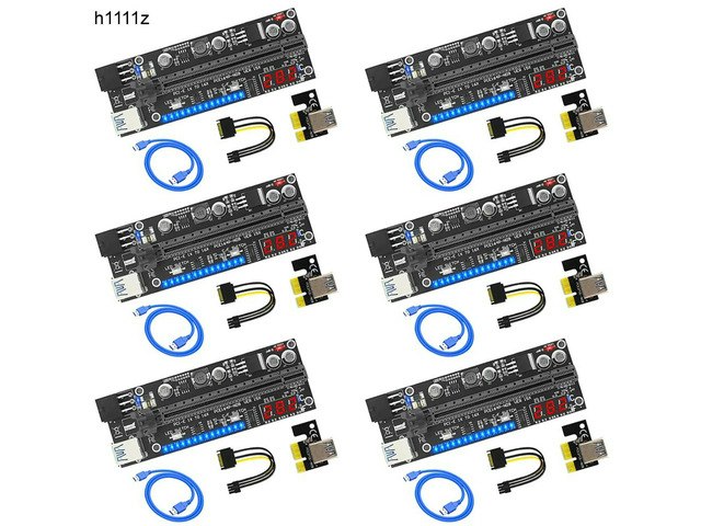 PCIe X16 GPU Riser 6-Pack: $96.79