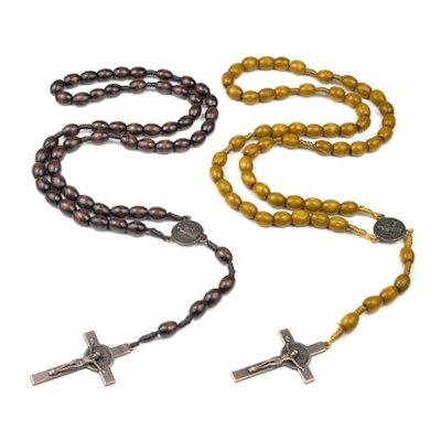 Axkypro Handmade Wooden Saint Benedict Rosary 2-Pack for $17 + free shipping w/ Prime