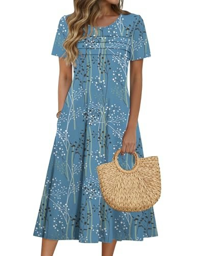 Zeagoo Women's Midi A-Line Summer Dress: $19.98 Zeagoo Women's Midi A-Line Summer Dress: $19.98