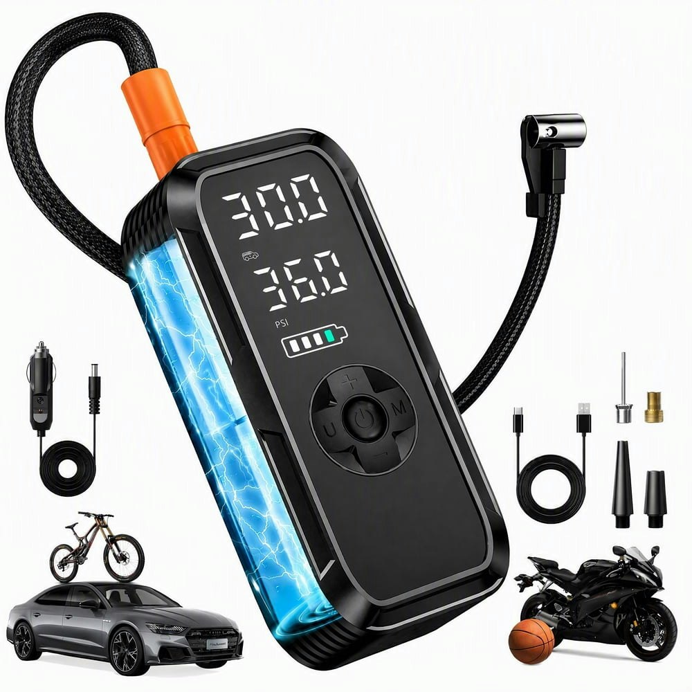 Portable 150-PSI Cordless Tire Inflator: $22.49
