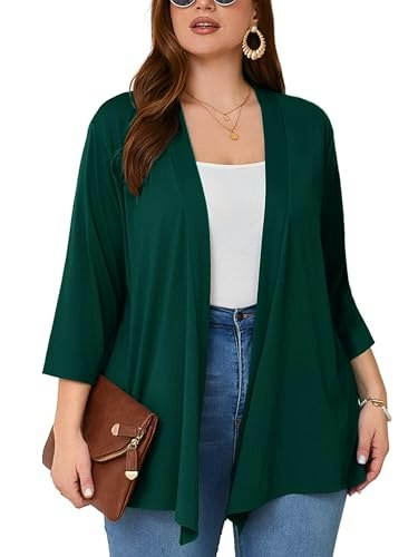 AusLook Women's Plus Size Open Front Cardigan: $16.99 AusLook Women's Plus Size Open Front Cardigan: $16.99
