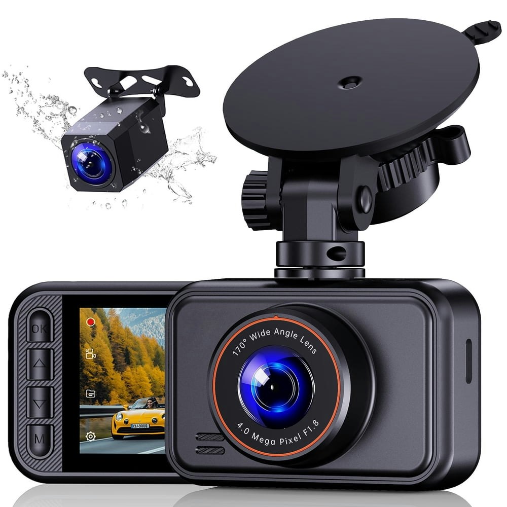 Artsic 2560P Front and Rear Dash Cam: $59.99