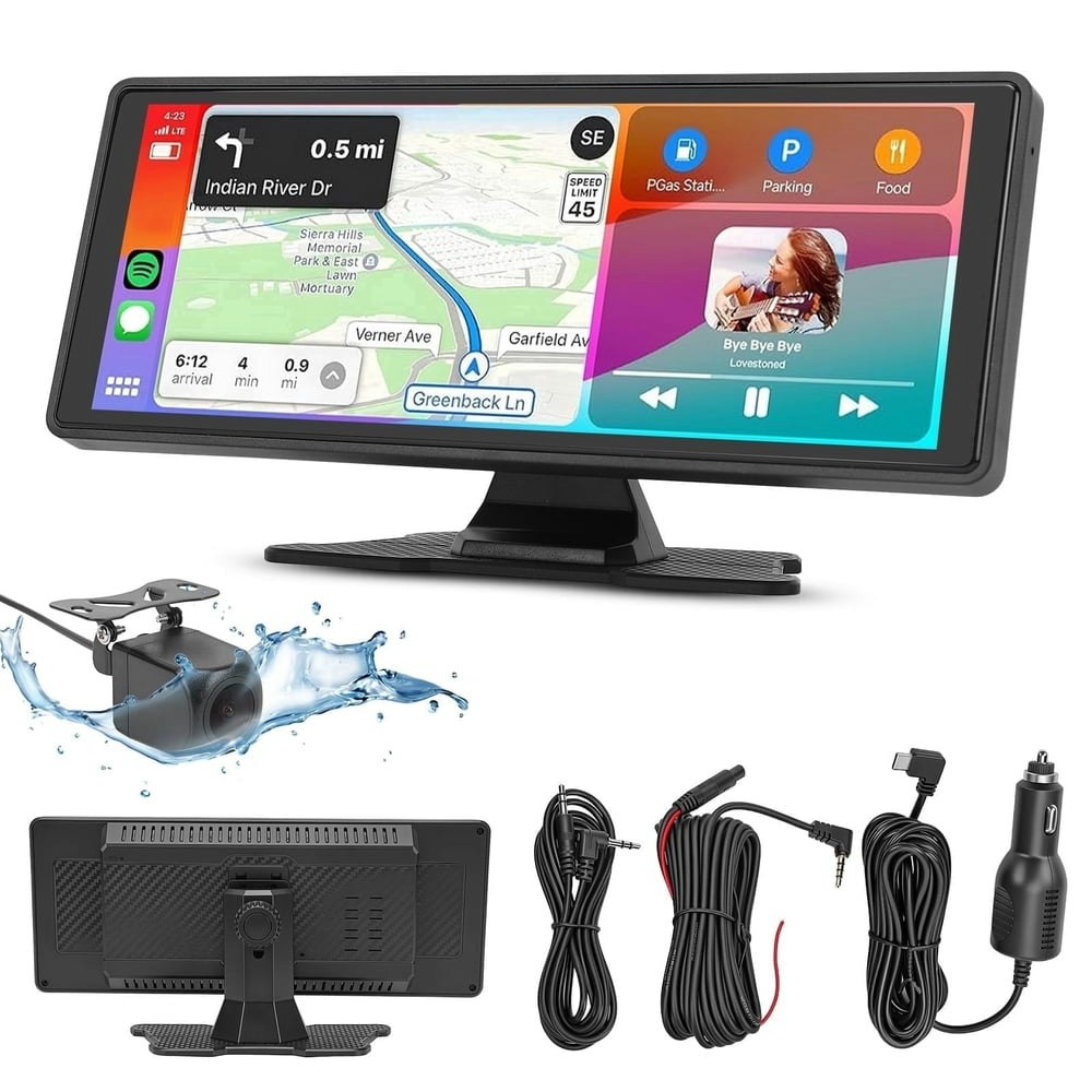 10.26-inch Wireless Carplay and Android Auto Touchscreen with Backup Camera: $54.80