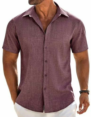 Coofandy Men's Linen Button-Down Shirt: $19.99 Coofandy Men's Linen Button-Down Shirt: $19.99