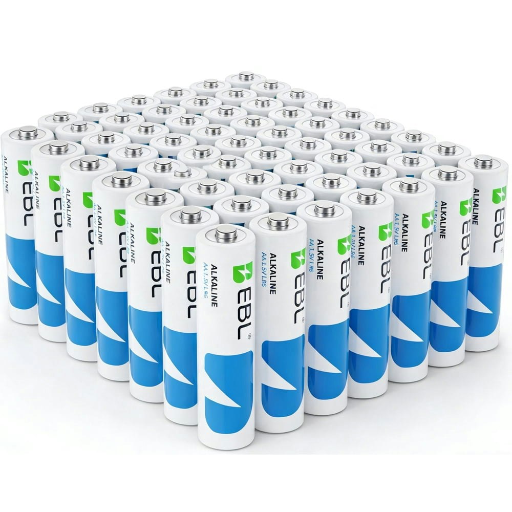 EBL AA Alkaline Batteries 48-Pack: $16.14