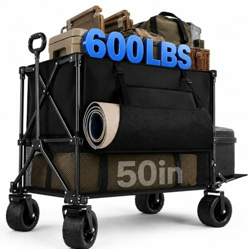 600lb Double Decker Foldable Wagon Cart: $119.98 600lb Double Decker Foldable Wagon Cart: $119.98