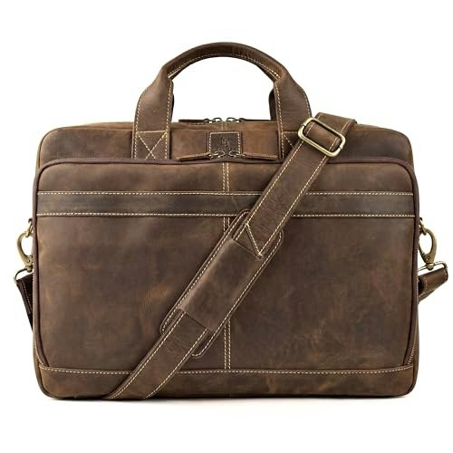 Men's Full-Grain Leather 16-Inch Laptop Briefcase: $76.48 Men's Full-Grain Leather 16-Inch Laptop Briefcase: $76.48