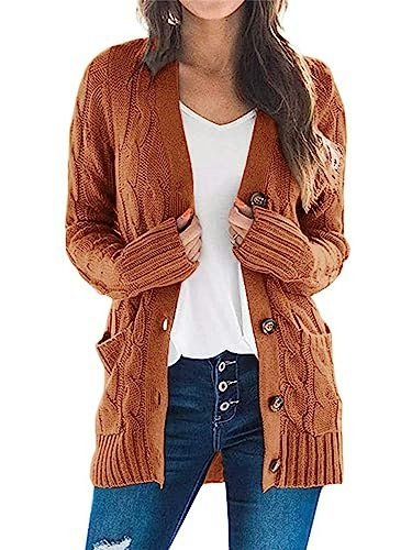 Prettygarden Women's Chunky Cable Knit Cardigan Sweater: $26.77 Prettygarden Women's Chunky Cable Knit Cardigan Sweater: $26.77