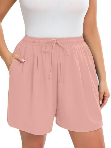 AusLook Plus Size Women's High Waisted Wide Leg Shorts: $16.99 AusLook Plus Size Women's High Waisted Wide Leg Shorts: $16.99