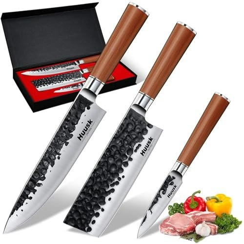 Huusk Japanese Kitchen Knife 3-Piece Set: $29.99