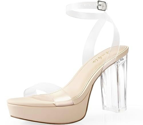 Ankis Women's 4-Inch Chunky Platform Heels: $29.99