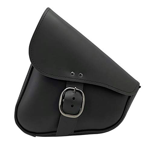 Willie & Max Black Leather Motorcycle Swingarm Bag for Softail Models: $126.43