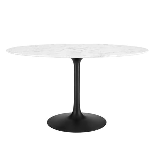 Modway Lippa 54-Inch Oval Artificial Marble Dining Table: $713.50