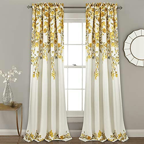 Lush Decor Tanisha Floral Vine Print Window Curtains 2-Pack: $20.57