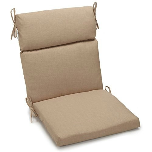 Blazing Needles 18" x 38" Spun Polyester Outdoor Chair Cushion: $50.31