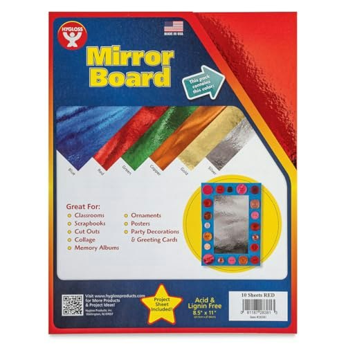 Hygloss 8.5x11-Inch Mirror Board Sheets 10-Pack: $9.99 Hygloss 8.5x11-Inch Mirror Board Sheets 10-Pack: $9.99