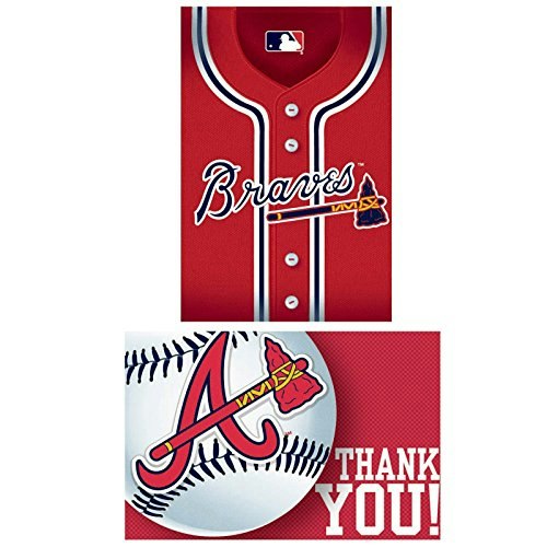 Atlanta Braves Invitation and Thank You Card 16-Pack: $5.94 Atlanta Braves Invitation and Thank You Card 16-Pack: $5.94