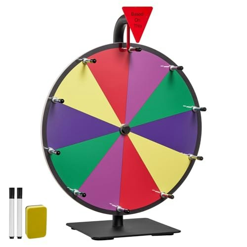 Vevor 12-inch 10-Slot Tabletop Spinning Prize Wheel: $25.99 Vevor 12-inch 10-Slot Tabletop Spinning Prize Wheel: $25.99